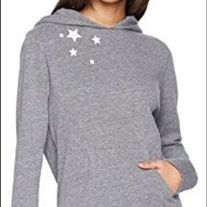 Monrow Stars Gray Pullover Hoodie XS